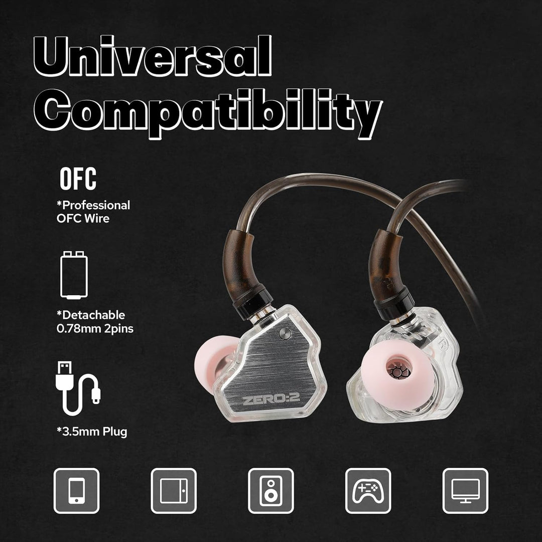 Linsoul 7Hz x Crinacle Zero:2: Monitor de oído intrauditivo, IEM co...