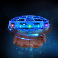 Dron de juguete volador para niños, con sensores de movimiento manos libres de 360°, mini dron con luz LED, fácil de interior pequeño OVNI helicóptero, juguetes de bola voladora, juguetes geniales