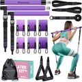 Kit de Barra de Pilates con Bandas de Resistencia, Equipo de Entrenamiento Pilates para Mujeres