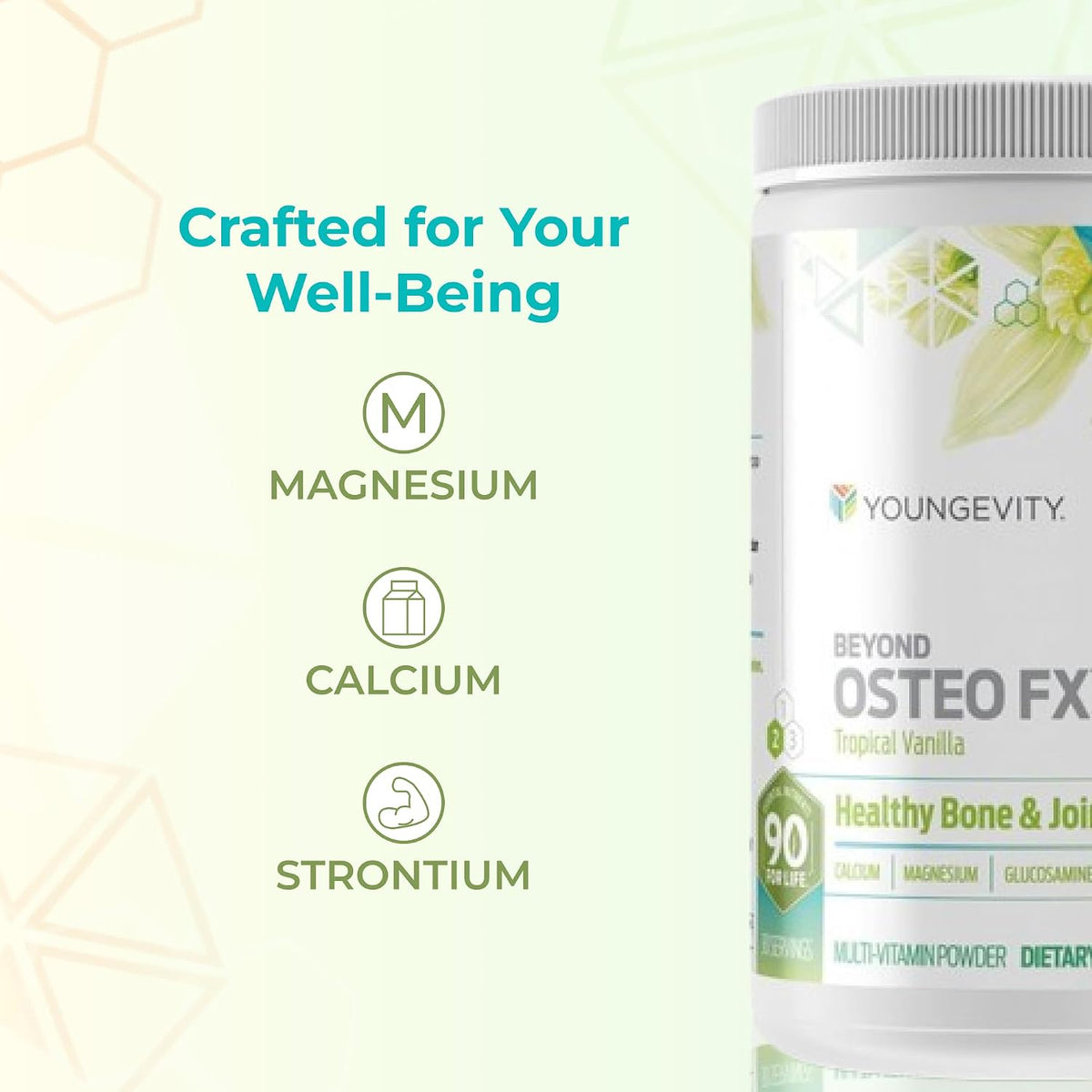 Youngevity Beyond Osteo FX Bone Support Multivitamínico en polvo, 30, 13.44 Ounce