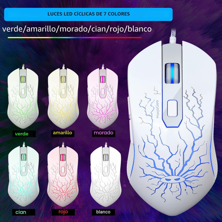 Combo de teclado y mouse para videojuegos de computadora, teclado c...