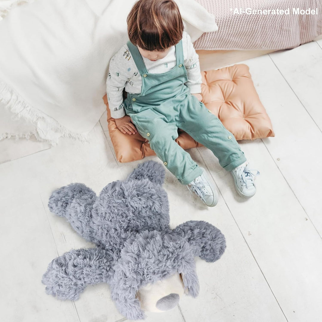 WEIGEDU Peluche de Cachorro Perro Gris Sonriente - Juguetes de Pelu...