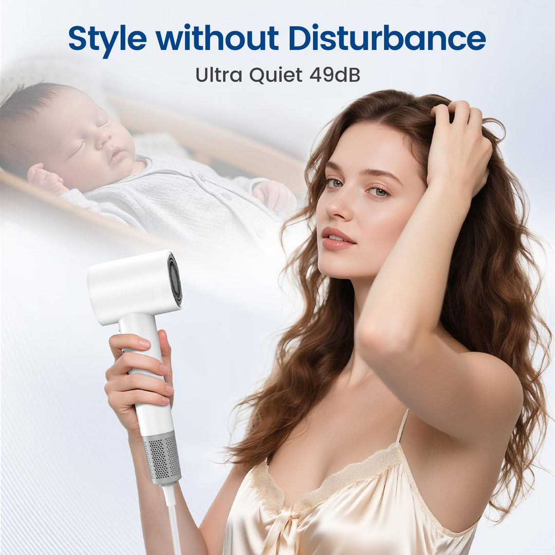 Hair Dryer with 110000 RPM High Speed 1400w Motor for 1-5min Fast D...
