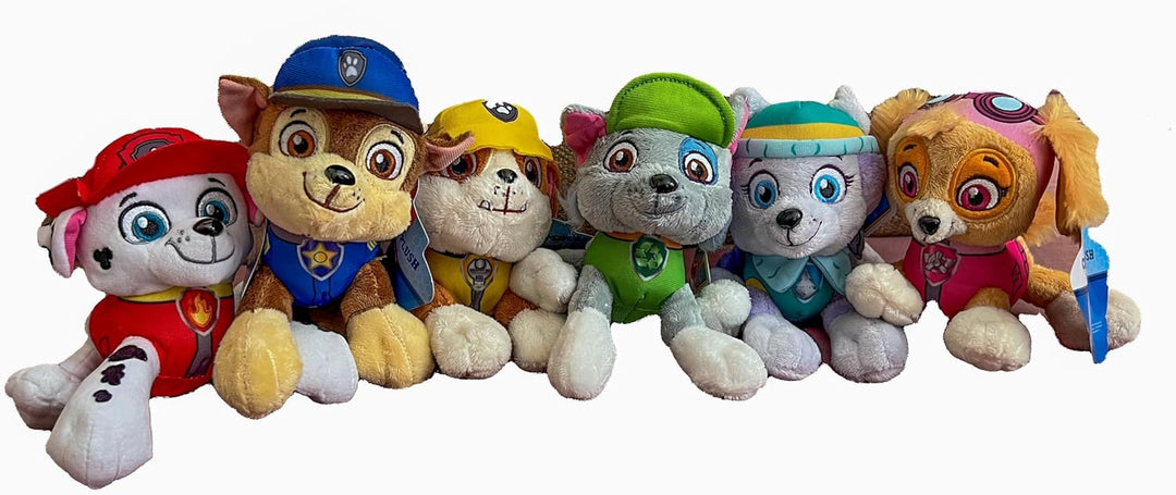 PAW Patrol - Juego de 6 personajes de peluche de la Patrulla Canina...