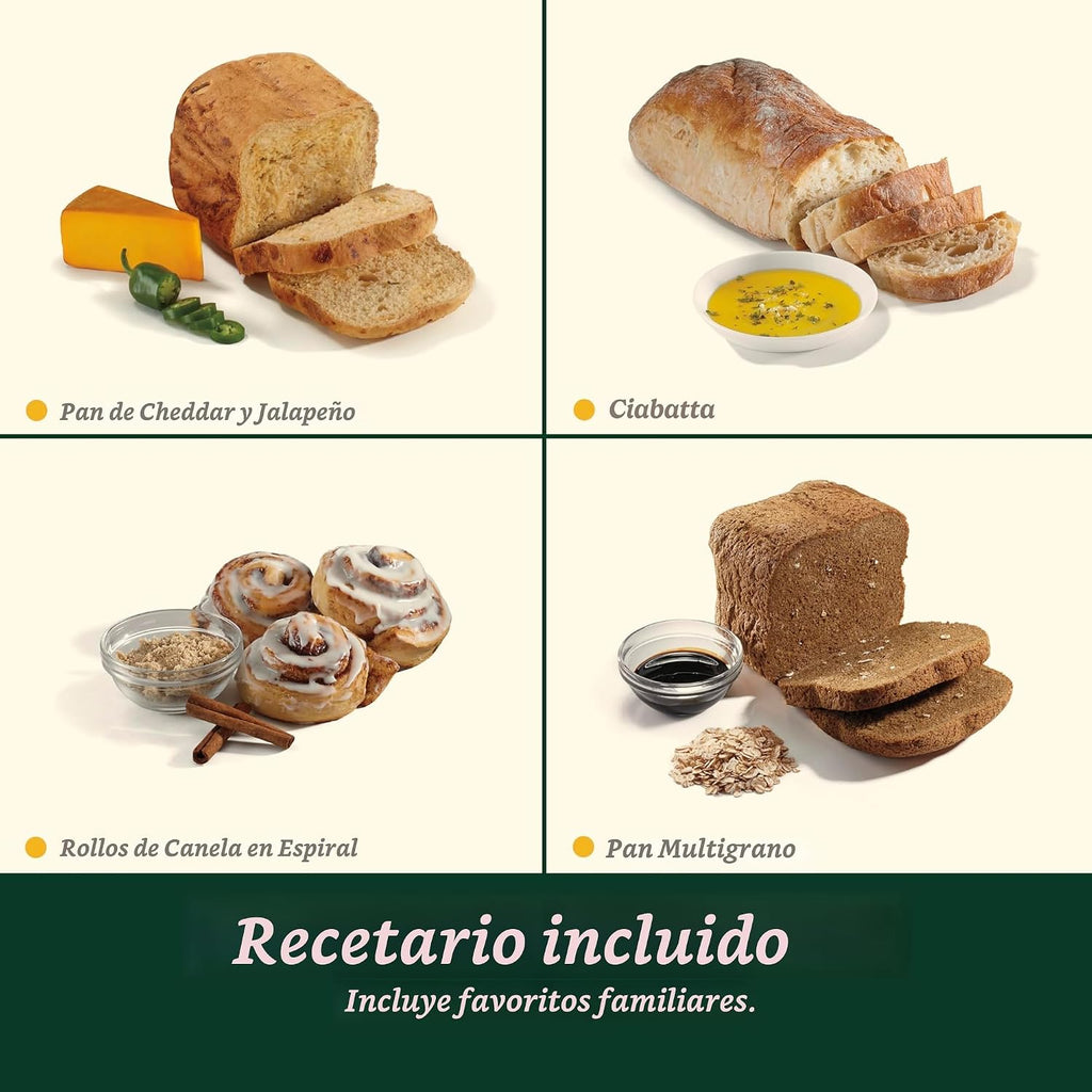 Panificadora Cuisinart, Acero inoxidable, 12 programas, Hasta 2 lb
