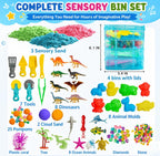 Cubo sensorial sensorial Dino & Ocean con arena de juego