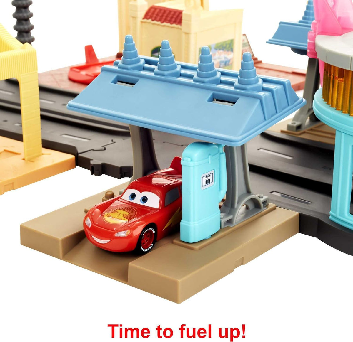 Mattel Disney y Pixar Cars On The Road Playset con 2