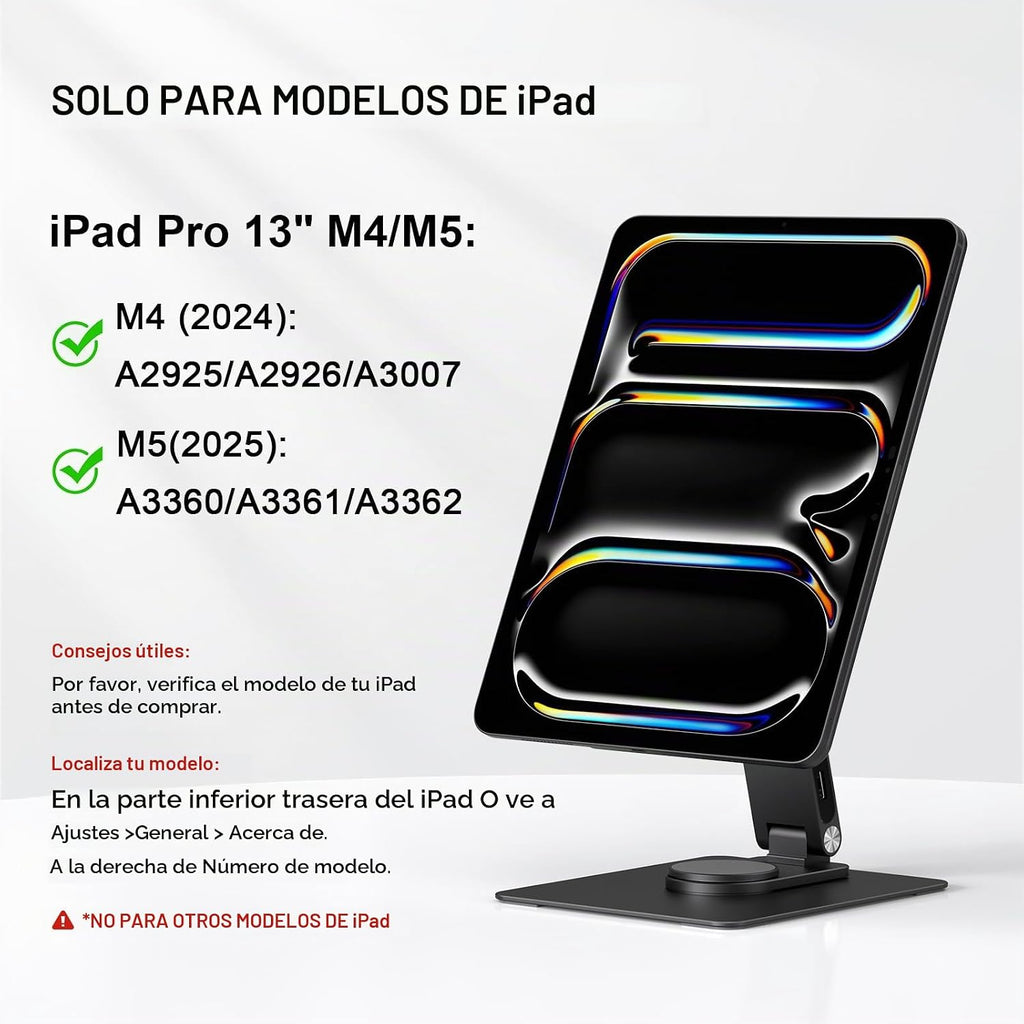 Hub de soporte magnético para iPad Pro de 13 pulgadas, estación de