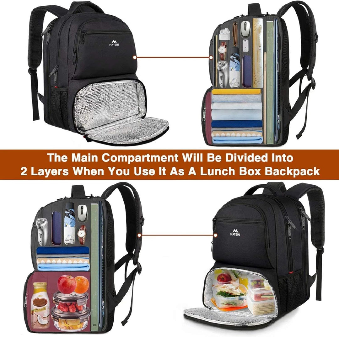 MATEIN Mochila de almuerzo para hombres, mochila térmica grande de...