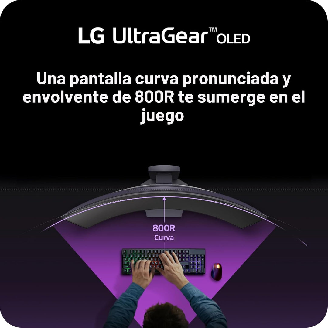 LG 34GS95QE Monitor de juegos Ultragear OLED curvo de 34 pulgadas W...