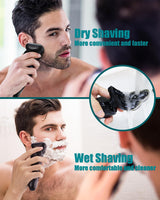 PRITECH - Maquinilla de afeitar eléctrica rotativa para hombre | co...