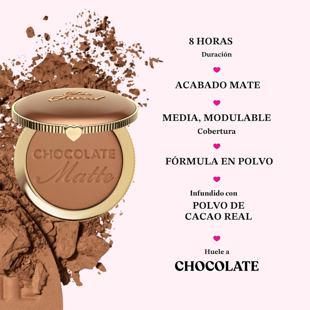 Too Faced Chocolate Soleil Matte Blurring Bronzer | Polvo bronceado...