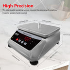 UXILAII Escala impermeable profesional de acero inoxidable 110V 66.1 lbs