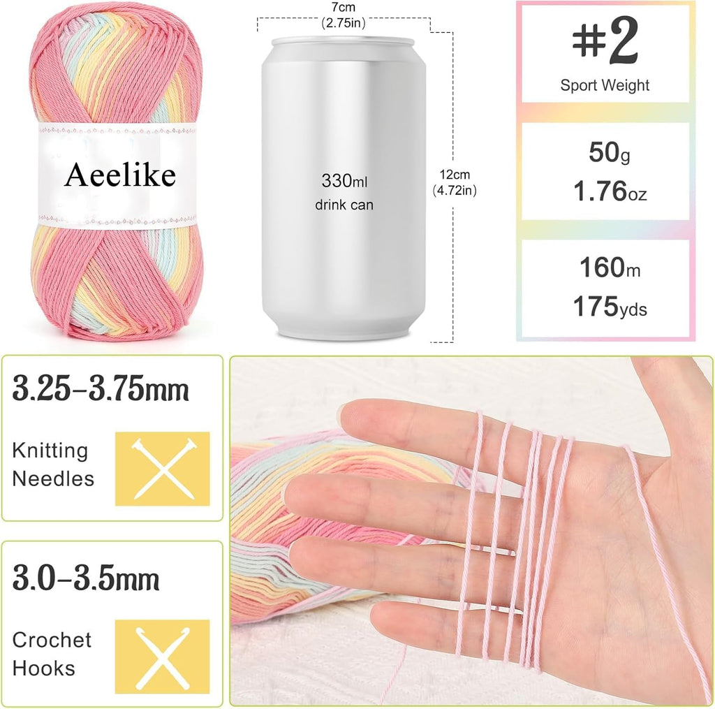 Aeelike Kit de ganchillo para adultos,Mujer Crochet Coverup,Hilo de algodón