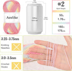 Aeelike Kit de ganchillo para adultos,Mujer Crochet Coverup,Hilo de algodón