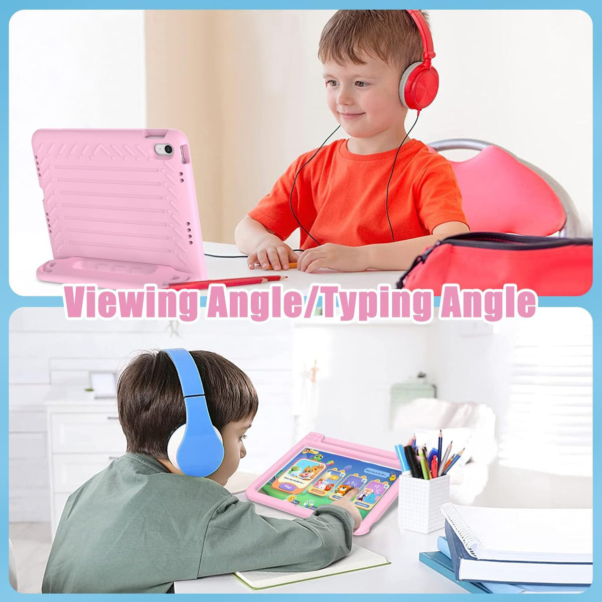 Funda infantil para iPad (A16) de 11ª generación de 11 pulgadas 2025, iPad de 10.9 pulgadas 2022 con protector de pantalla integrado, duradero, a prueba de golpes, ligera, con mango para i Pad