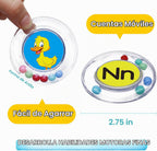 BeneSesqiu - 26 piezas de letras flotantes del alfabeto, juguetes de baño sin moho, juguetes de piscina de agua con bolsa de malla para niños y bebés de 2, 3 y 4 años, regalos educativos de aprendizaje preescolar ABC
