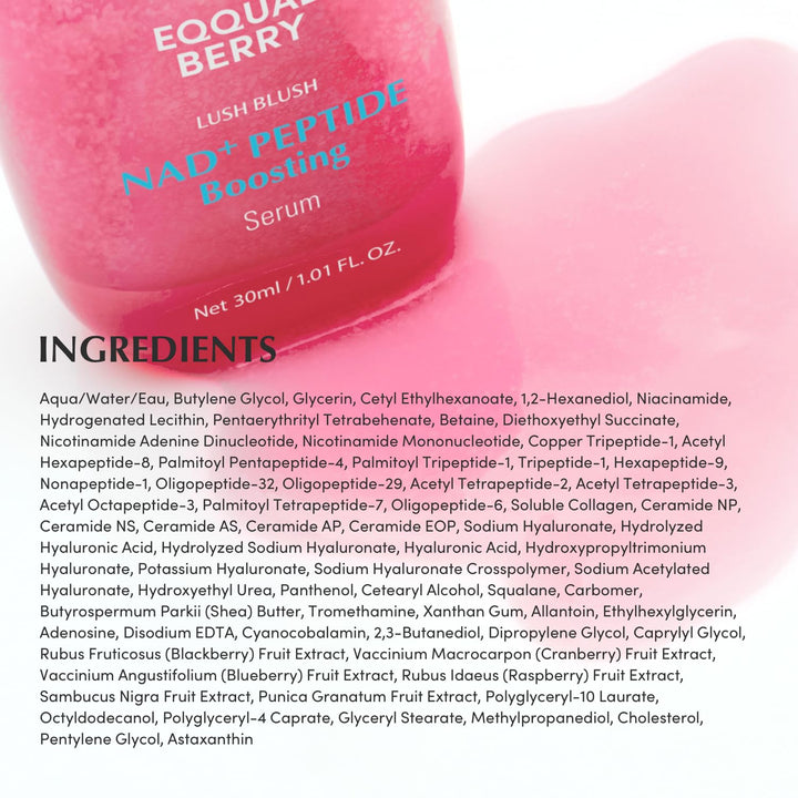 EQQUALBERRY NAD+ - Suero potenciador de péptidos doble | Suero de 1...