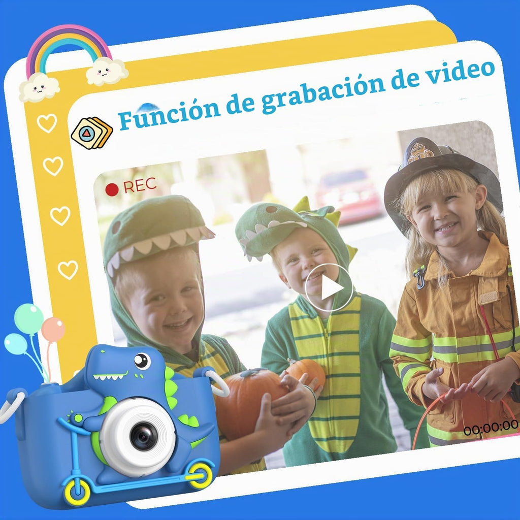 Juguetes de cámara selfie para niñas de 3 a 9 años, juguete de cámara de video digital con cubierta protectora, regalos de festival de cumpleaños de Navidad para niñas de 3 a 9 años