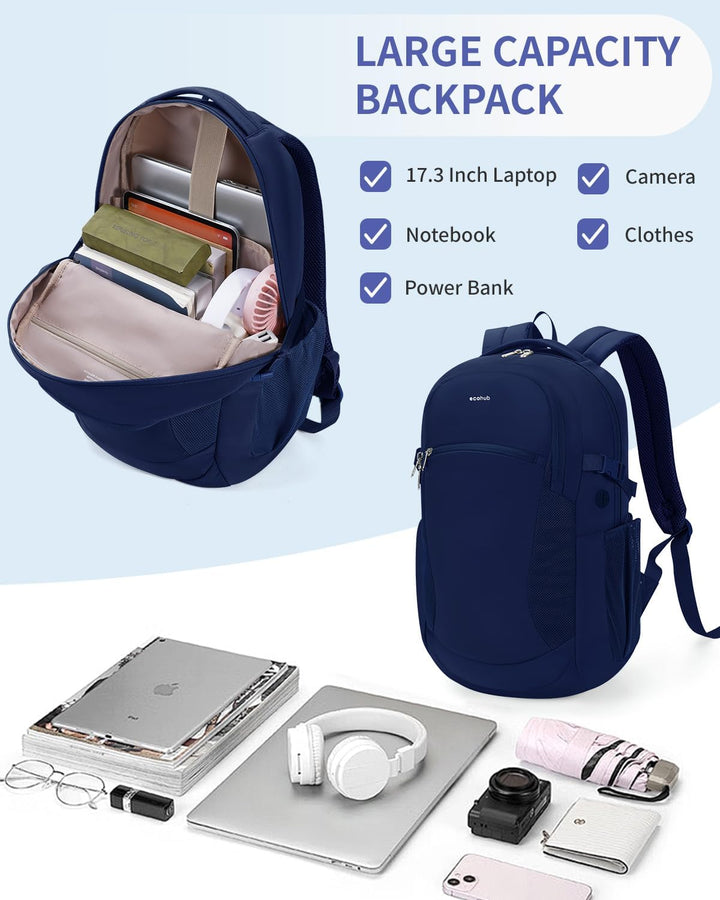 ECOHUB Mochilas para laptop de 17 pulgadas con compartimento para l...
