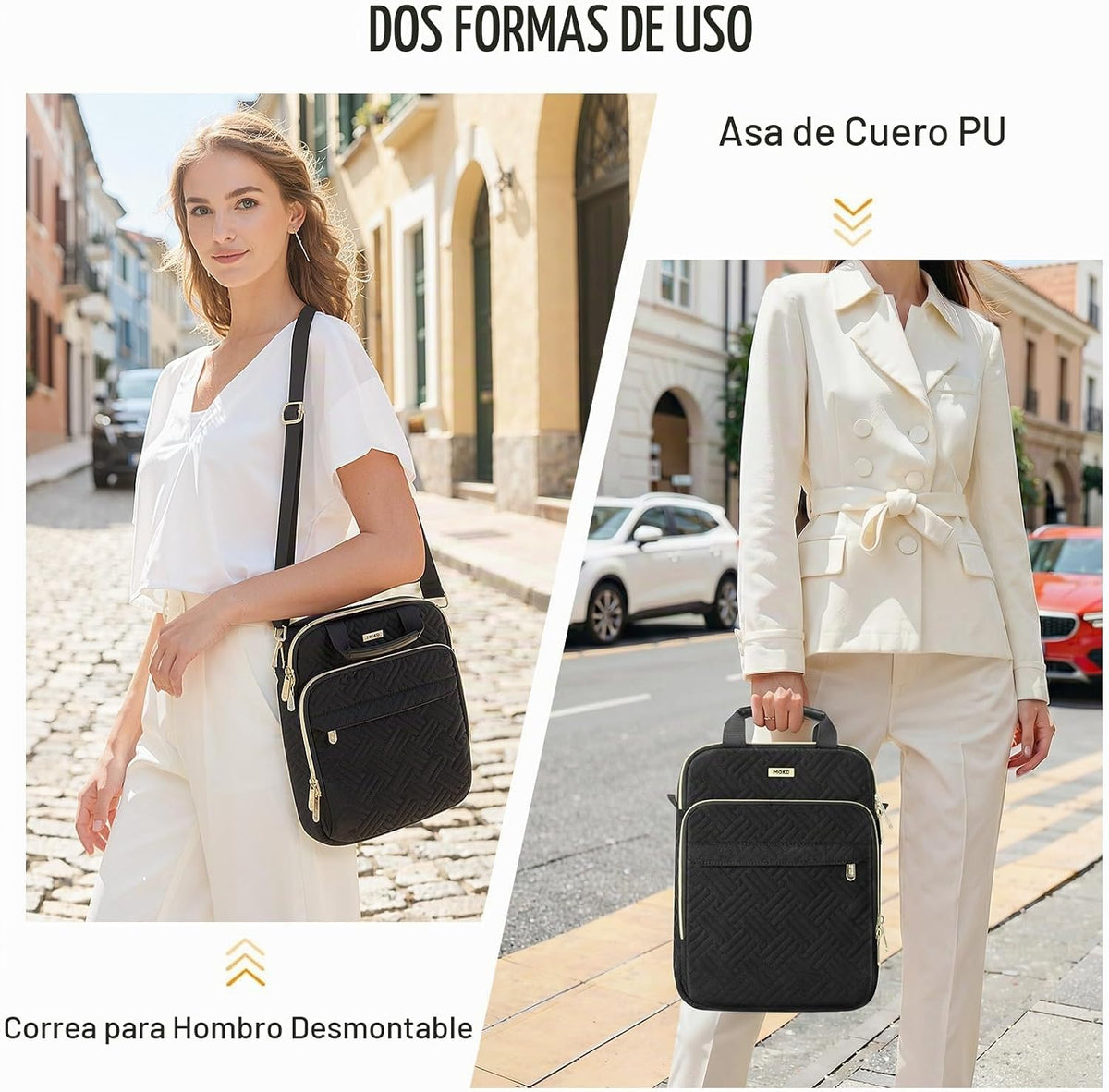 MoKo Bolsa de hombro para portátil de 13-14 pulgadas con asa | Comp...