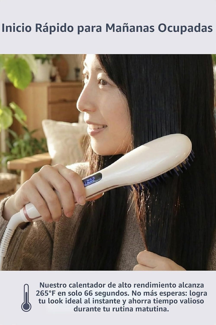 Areti Cepillo iónico japonés para alisar el cabello, calentamiento...
