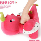Ditucu Lindos animales de peluche de dinosaurio de fruta del dragón, muñecos de peluche suaves de dinosaurio Pitay, regalos de cumpleaños para niños y niñas, rojo, 16 pulgadas