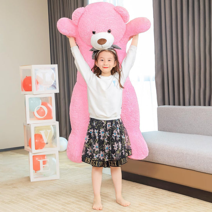 SNOWOLF Oso de Peluche Gigante Rosa de 47" Animales de Peluche...