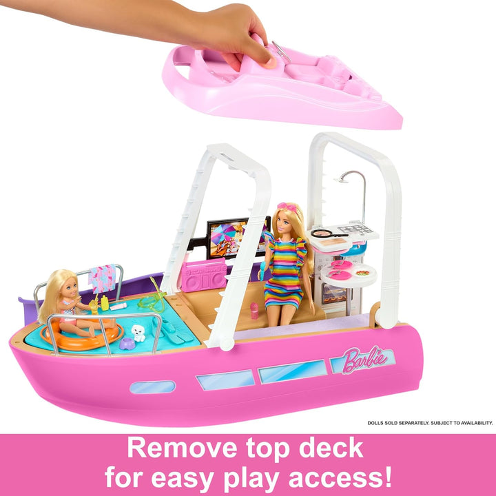 Set de juego de barco de ensueño de Barbie con más de 20 accesorios...