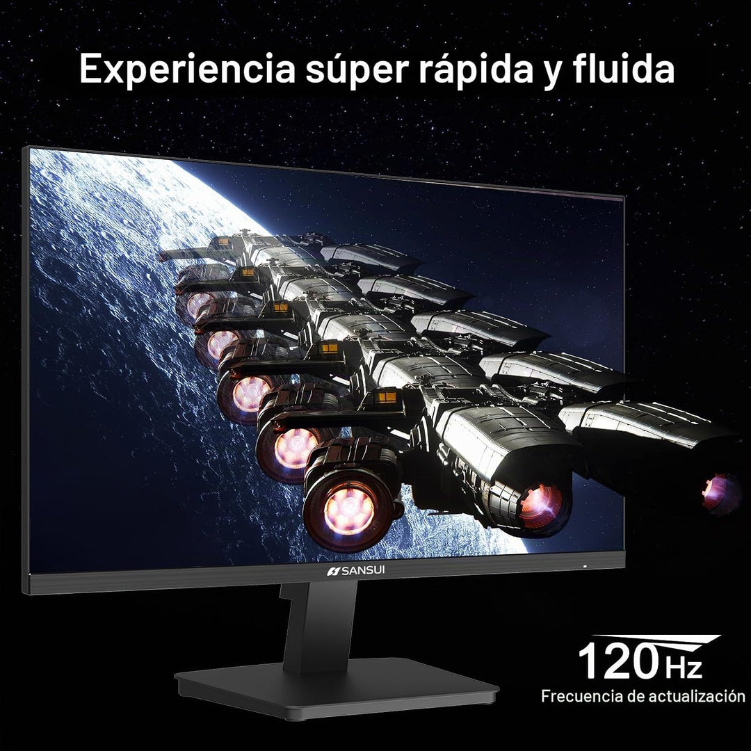 SANSUI Monitor de 27 pulgadas, monitor de computadora de 120 Hz, Fu...