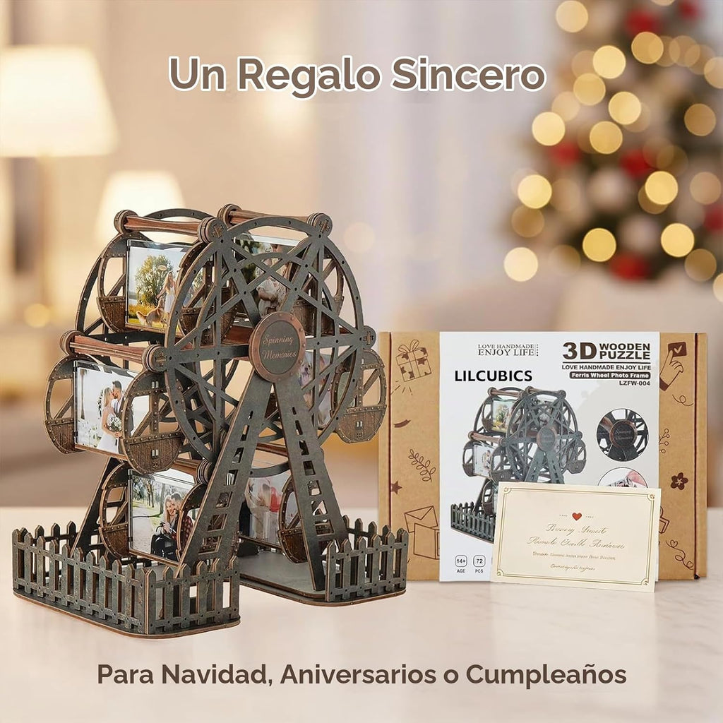 Rompecabezas de madera 3D DIY Ferris Wheel Kit modelo mecánico