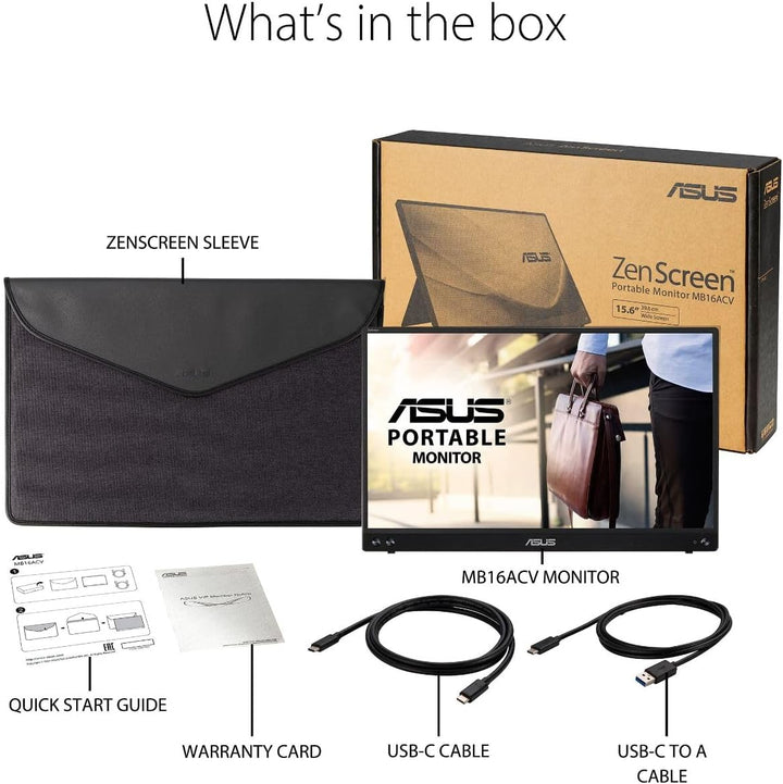 ASUS ZenScreen Monitor portátil de 15.6 pulgadas, 1080P, Full HD, I...