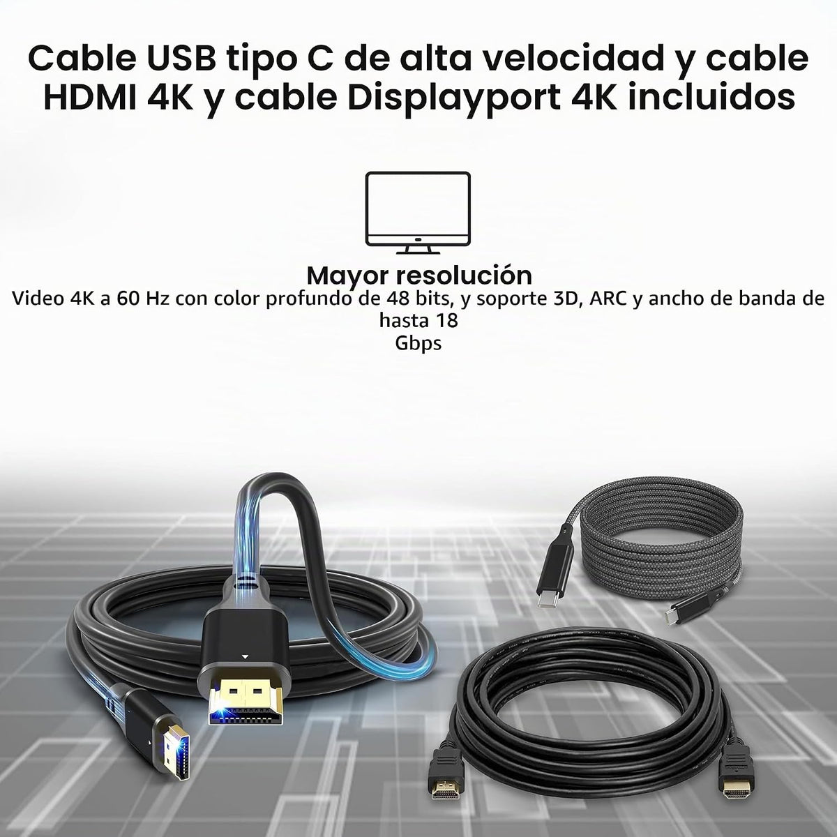 WD22TB4 Thunderbolt 4 Dock Bundle – 40Gbps USB-C/USB A, 1 año de garantía con adaptador de 180 W, Anyhdd HDMI, DP, cable USB-C y tela – Estación de acoplamiento