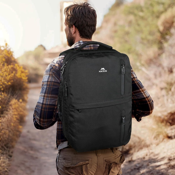 MATEIN - Mochila de viaje para laptop, aprobada para vuelos, con co...