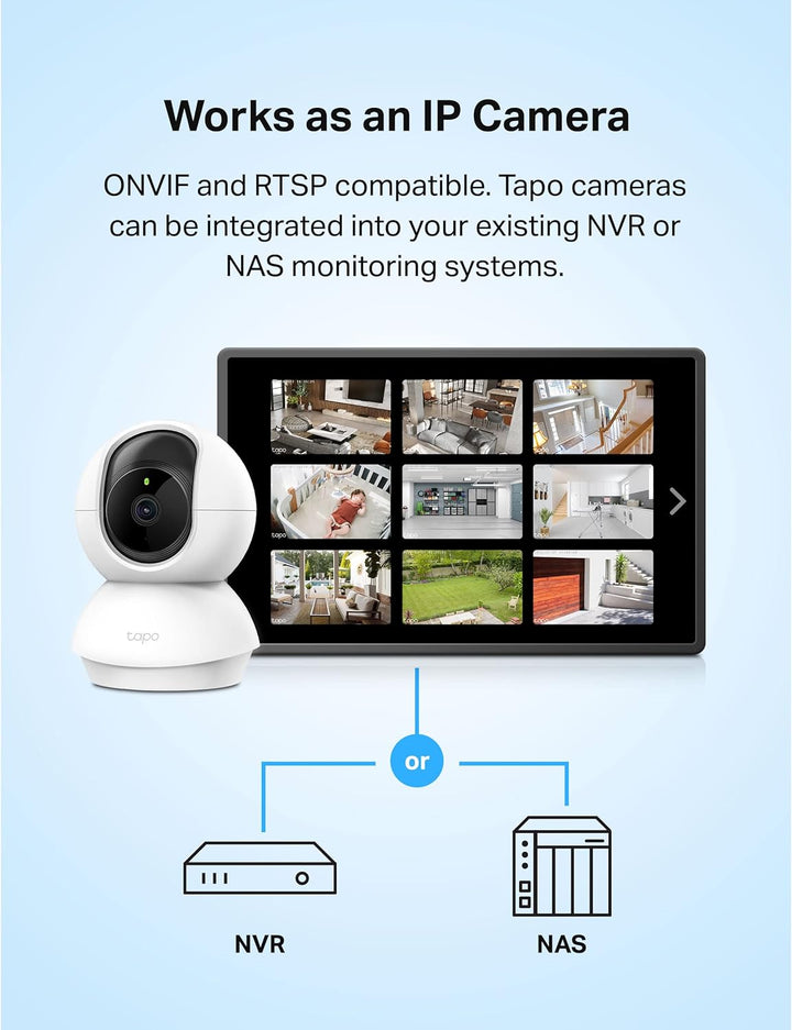 Tapo TP-Link - Cámara de seguridad 2K con giro e inclinación para m...