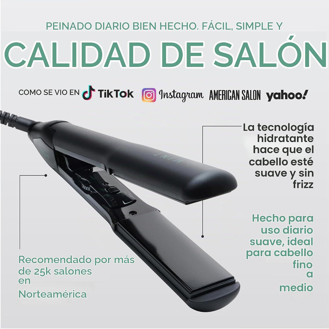 MINT Stellar - Plancha iónica de cerámica para cabello fino\/medio...
