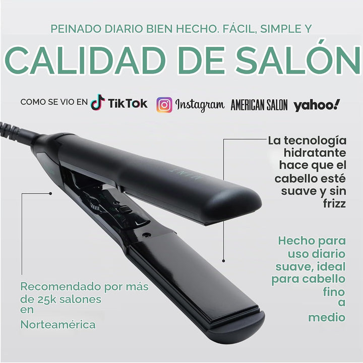 MINT Stellar - Plancha iónica de cerámica para cabello fino\/medio...