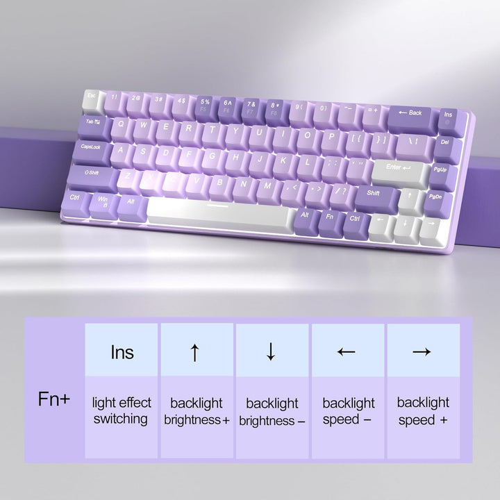MageGee MK-Box - Teclado mecánico portátil 60% para juegos, retroil...