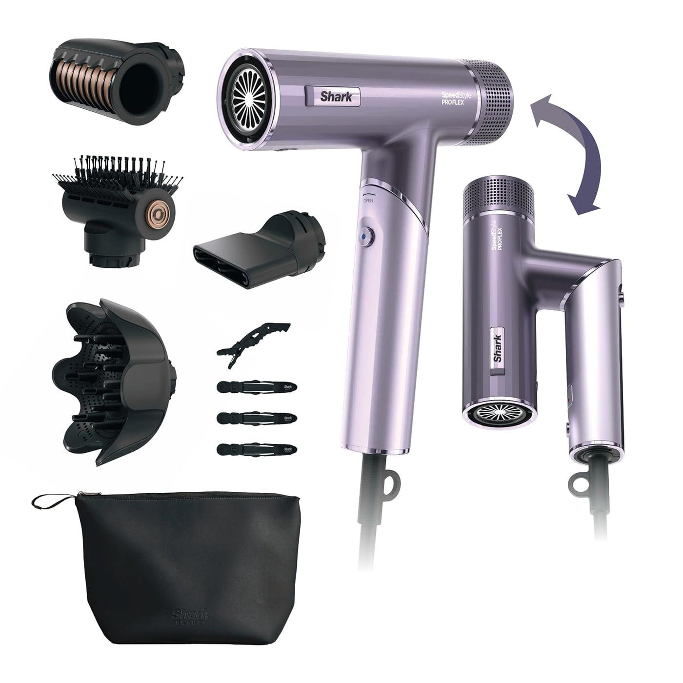 Shark SpeedStyle Pro Flex HD543PL - Sistema de secador de pelo de a...