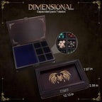 Bandeja de dados 2 en 1 – bandeja de dados con cosas de dnd – caja de dados y organizador de almacenamiento | Bandeja rodante de dados para juegos de mesa RPG – Estuche de dados para rodar para jugadores de Calabozos y Dragones