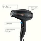 Secadora de pelo compacta Infinitipro de Conair Mighty Mini ligera,...