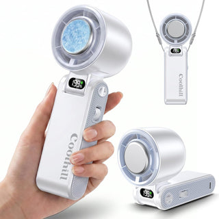 Coolhill Ventilador portátil de mano con enfriamiento Turbo 5500mAh...