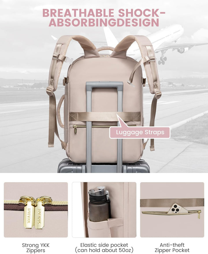 LOVEVOOK - Mochila de viaje para mujer, mochila de 40 l para llevar...