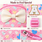 Luvbagg Linda mochila con inicial para niñas, mini bolsa de viaje para