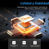 SIX NVME M.2 SSD PCIe 4.0-512GB m.2 2280 ssd, lectura hasta 7100 MB...