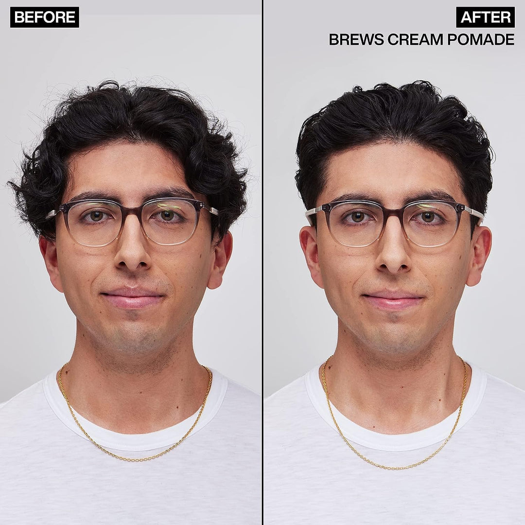 Redken Brews Pomada en crema para hombres, proporciona una sujeción...