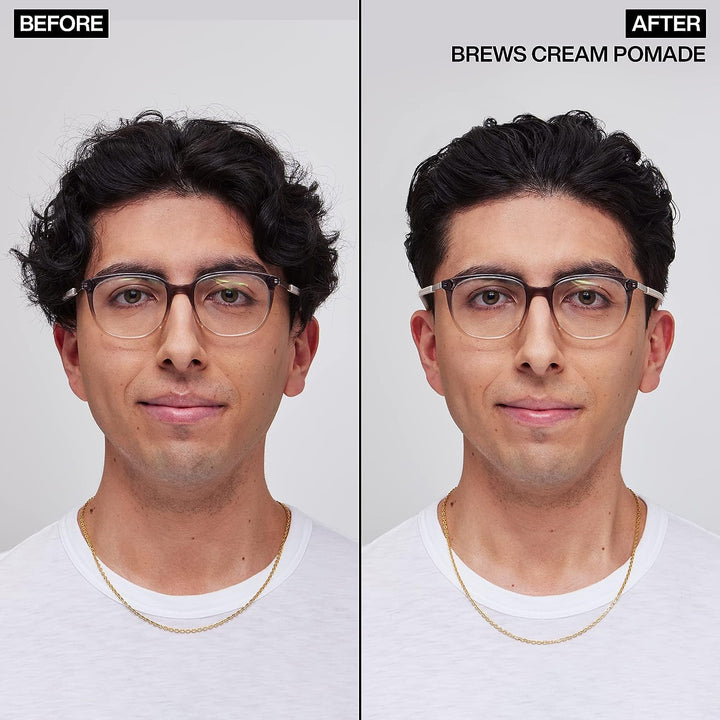 Redken Brews Pomada en crema para hombres, proporciona una sujeción...