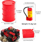 Juego de 10/12 piezas de accesorios de orugas a control remoto, kit de herramientas de recuperación de decoración a escala 1/18 1/24 para autos RC 1:18/24 como Traxxas TRX-4M, Axial SCX24, FMS