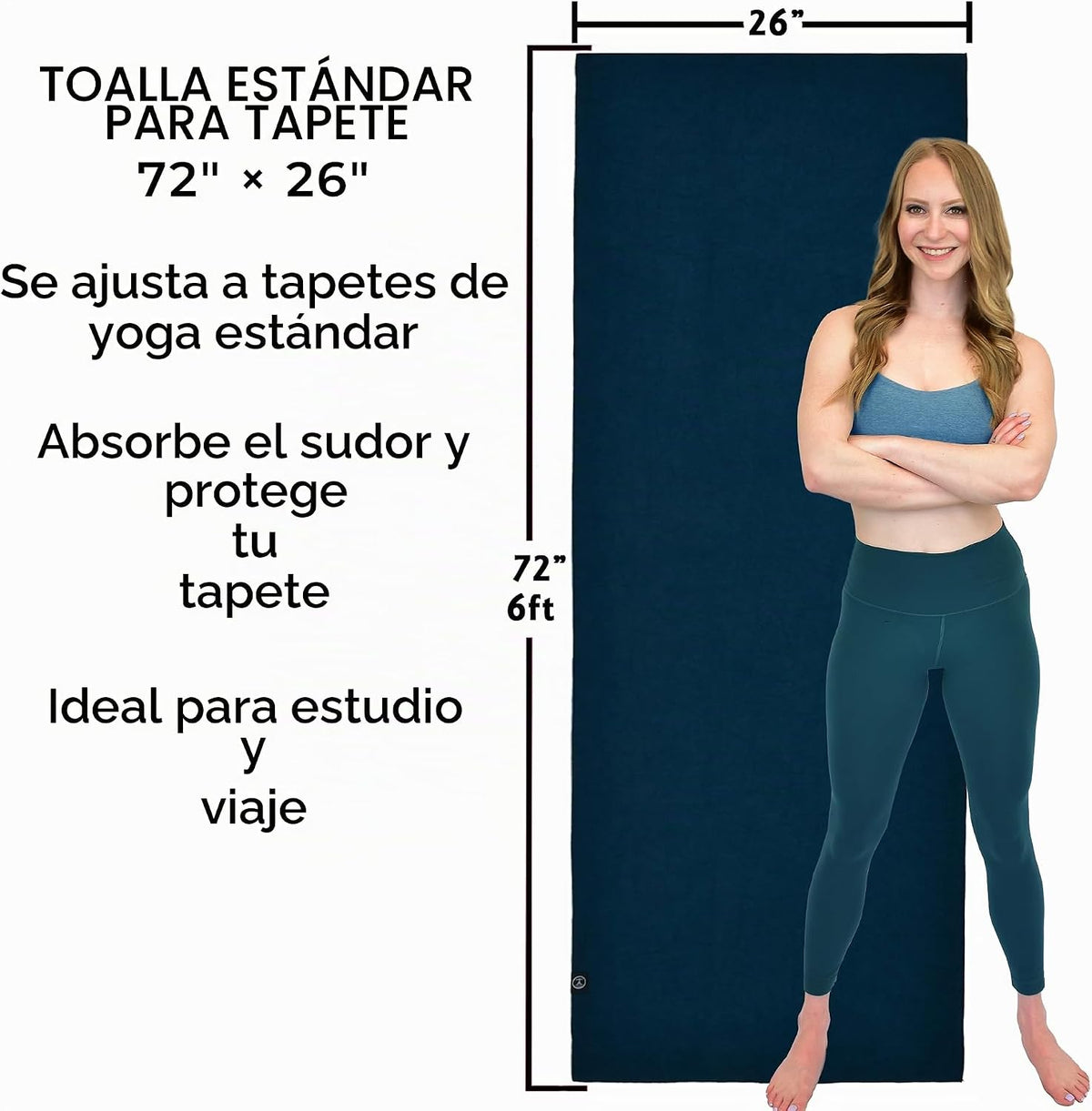 Toalla antideslizante para yoga caliente. Nuestra toalla de yoga caliente es más gruesa, más absorbente y una toalla perfecta para pilates calientes.
