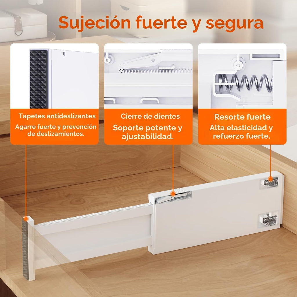 Lifewit Divisor de cajones de 4 pulgadas de alto, organizador de cajones